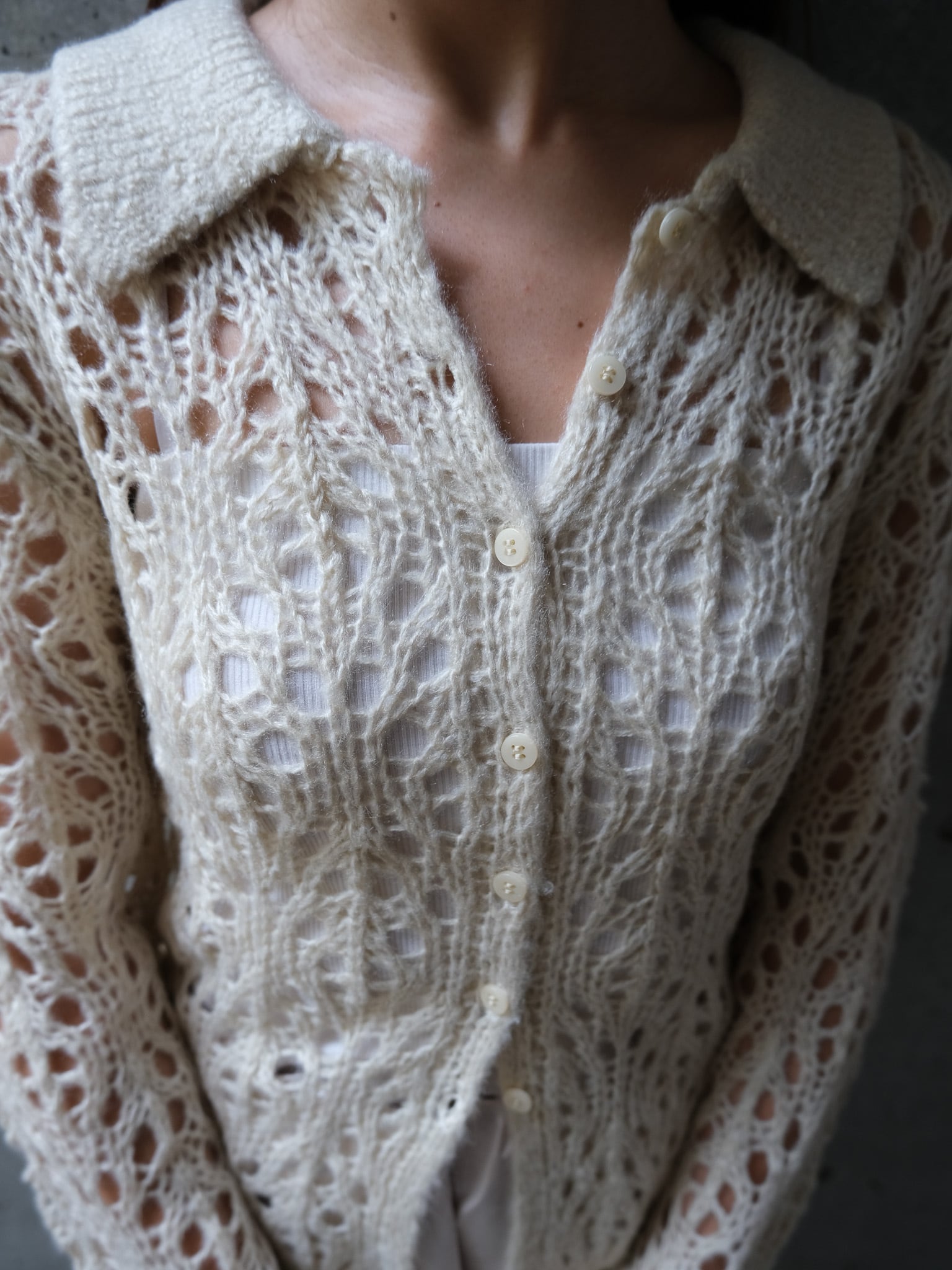 MOHAIR POLO KNIT CD(モヘアポロニットカーデ)