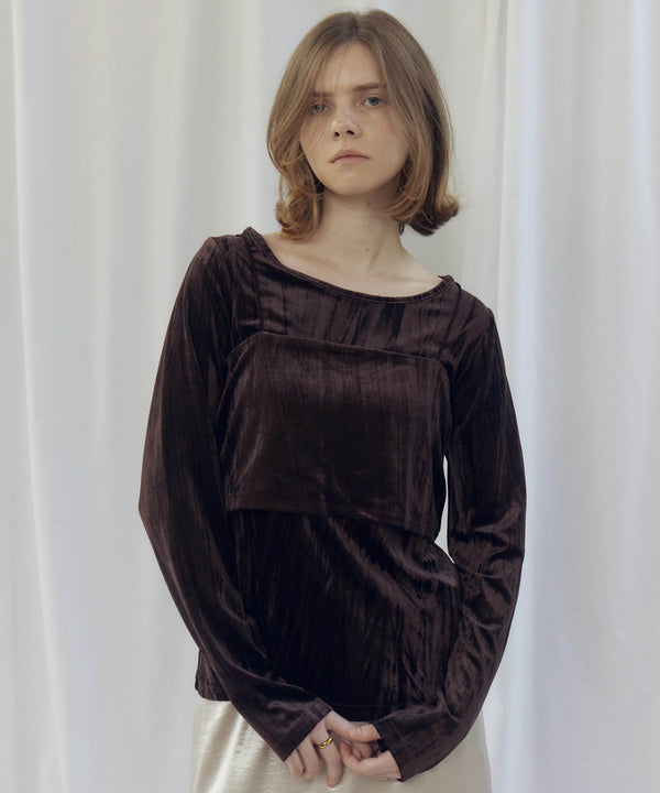 VELVET BUSTIER SET TOPS