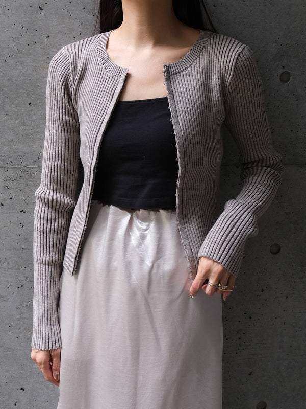 CREW NECK CARDIGAN