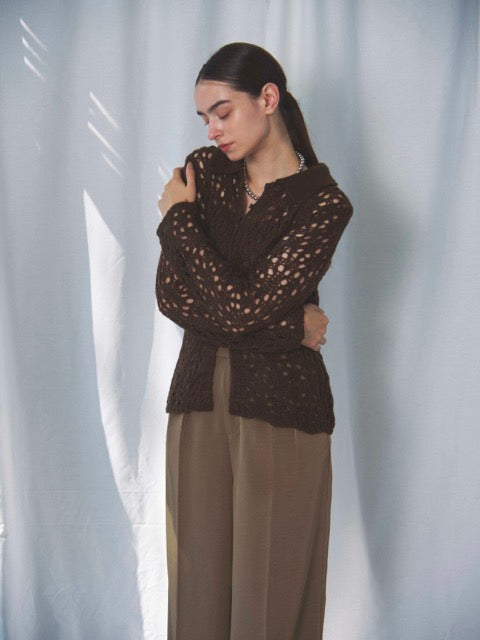 MOHAIR POLO KNIT CD(モヘアポロニットカーデ)