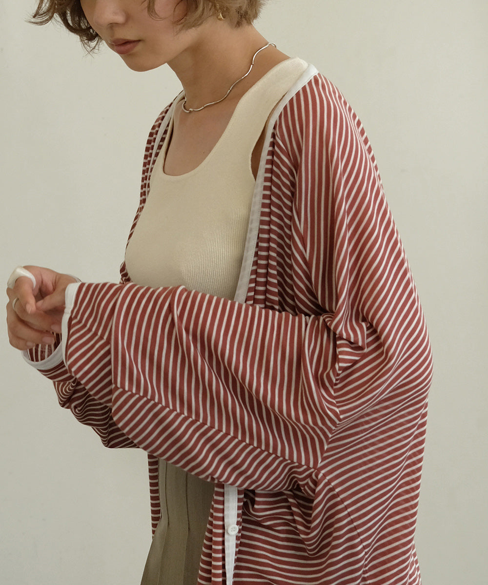 Bab ルーズボーダーカーディガン