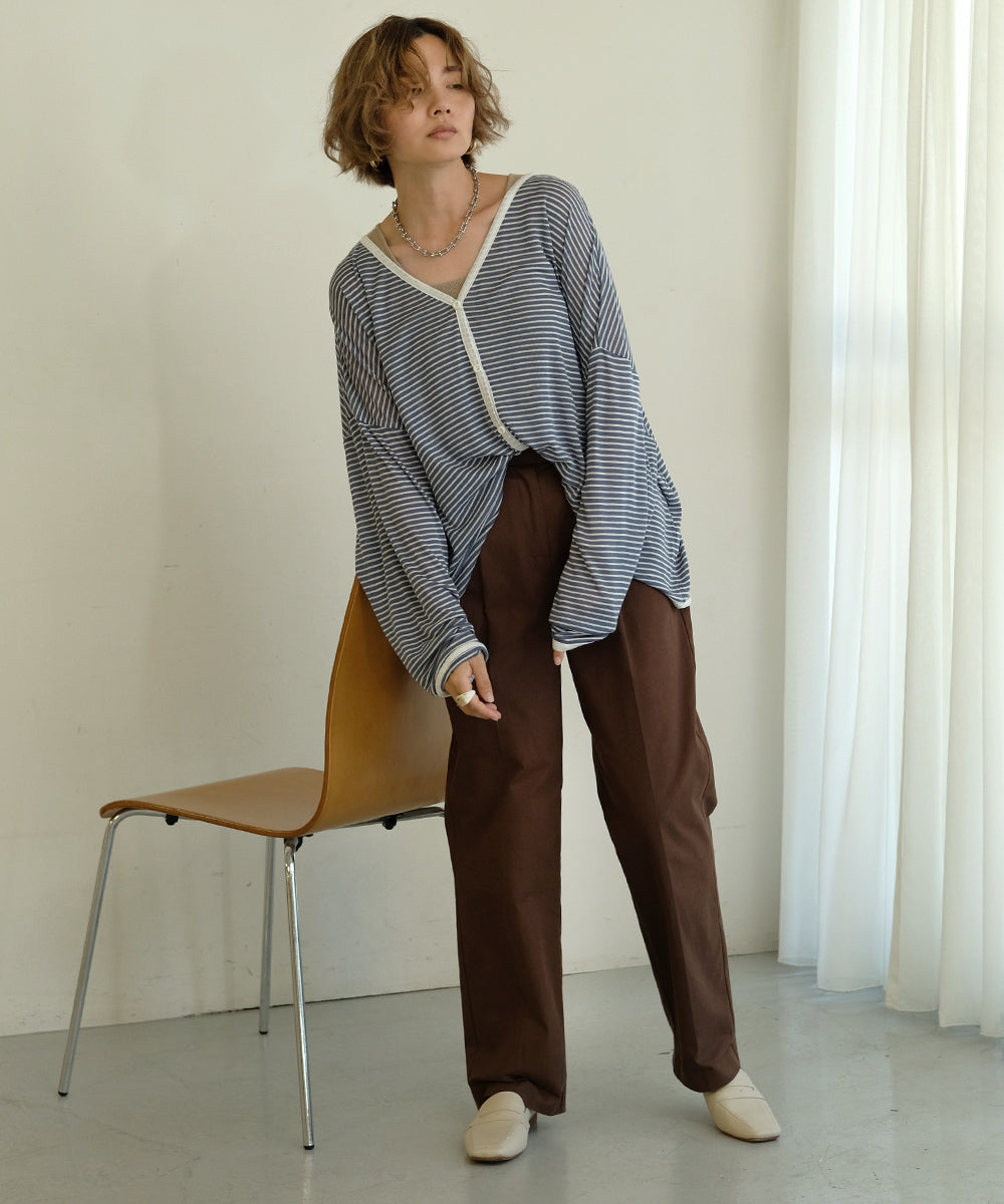 Bab ルーズボーダーカーディガン