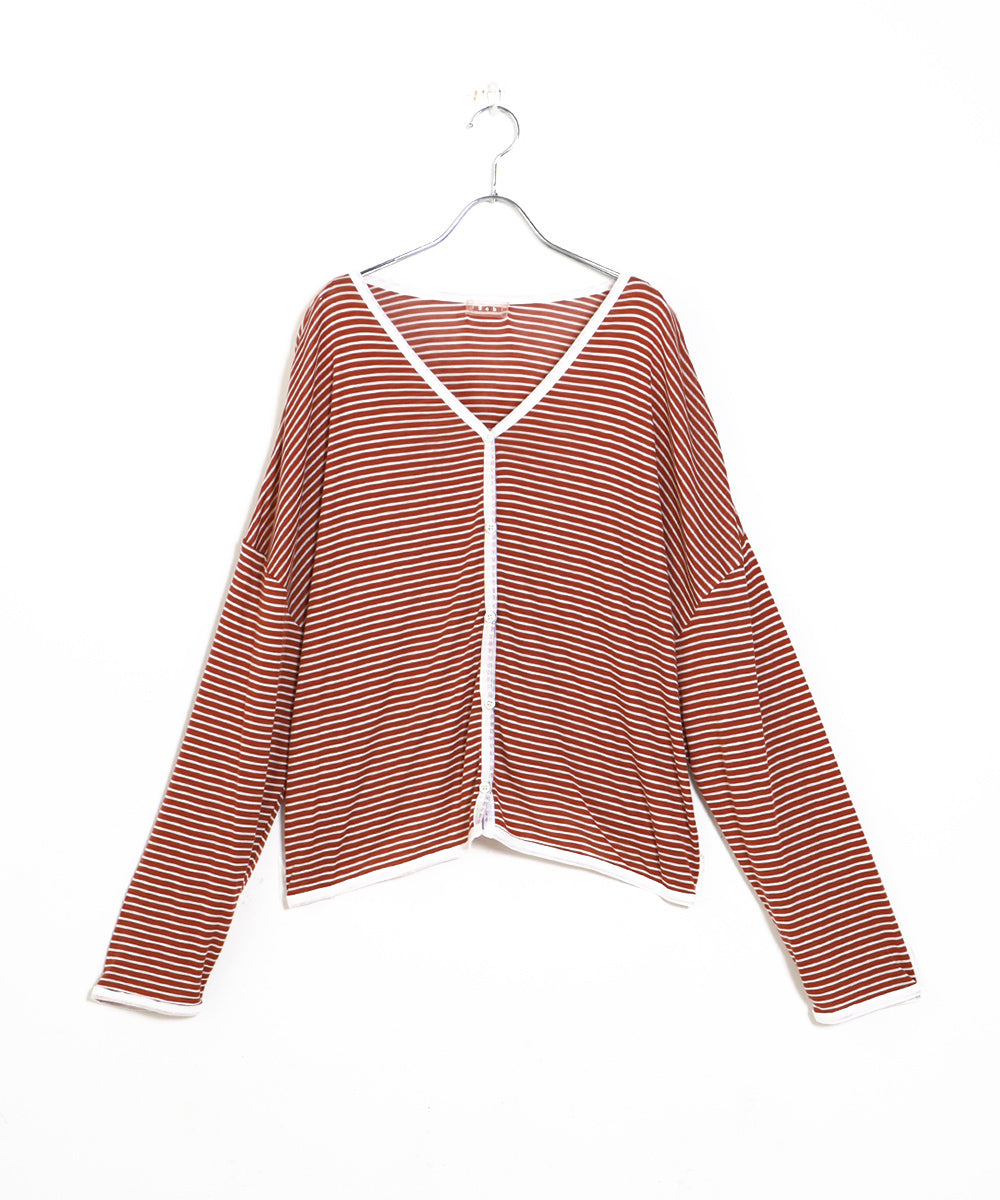 Bab ルーズボーダーカーディガン