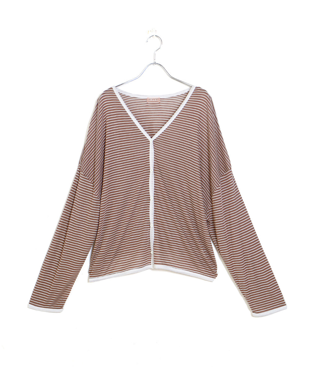 Bab ルーズボーダーカーディガン