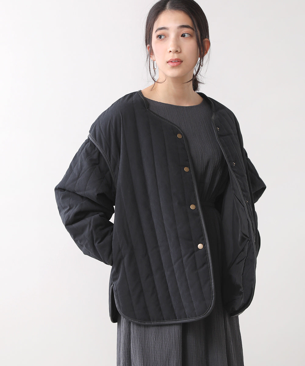 BouJeloud ラインキルティングジャケット