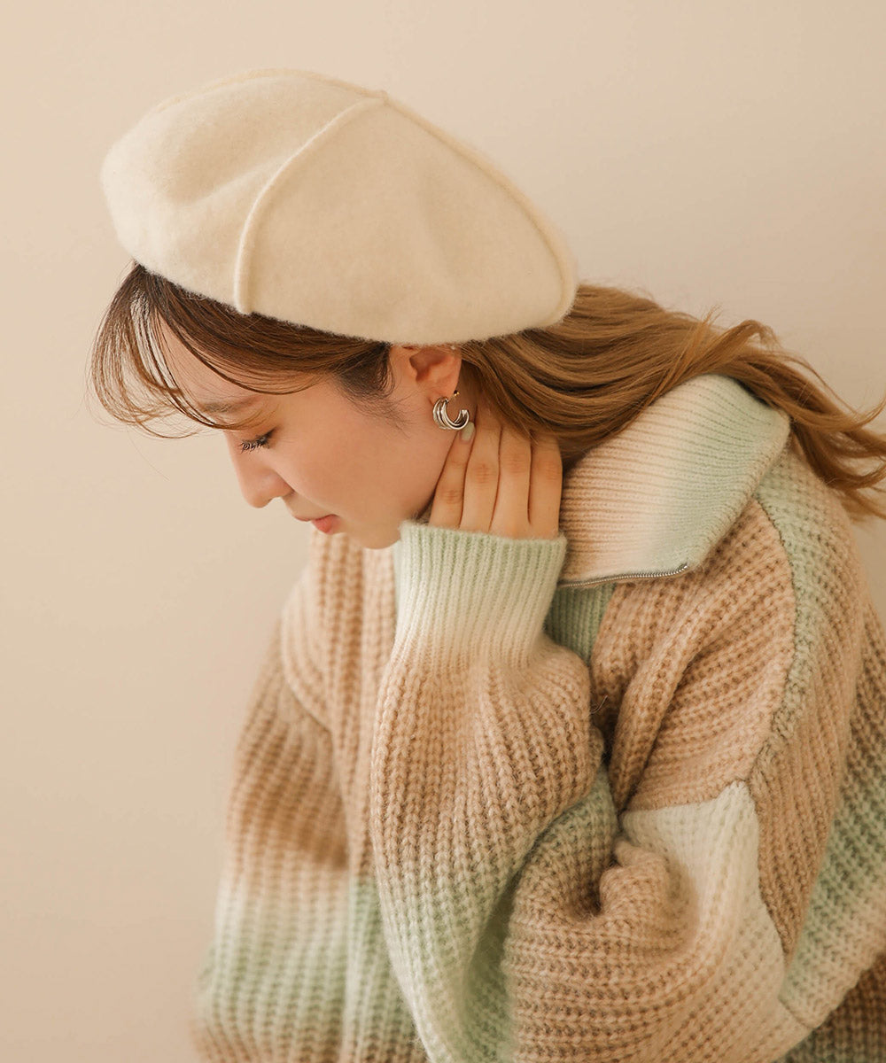 Bab クロスラインフェルト帽