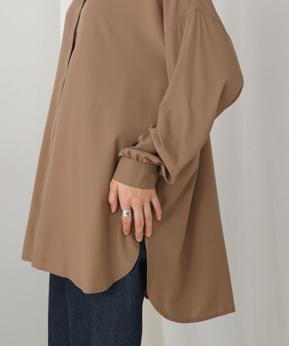BouJeloud シルキーストレッチシャツチュニック
