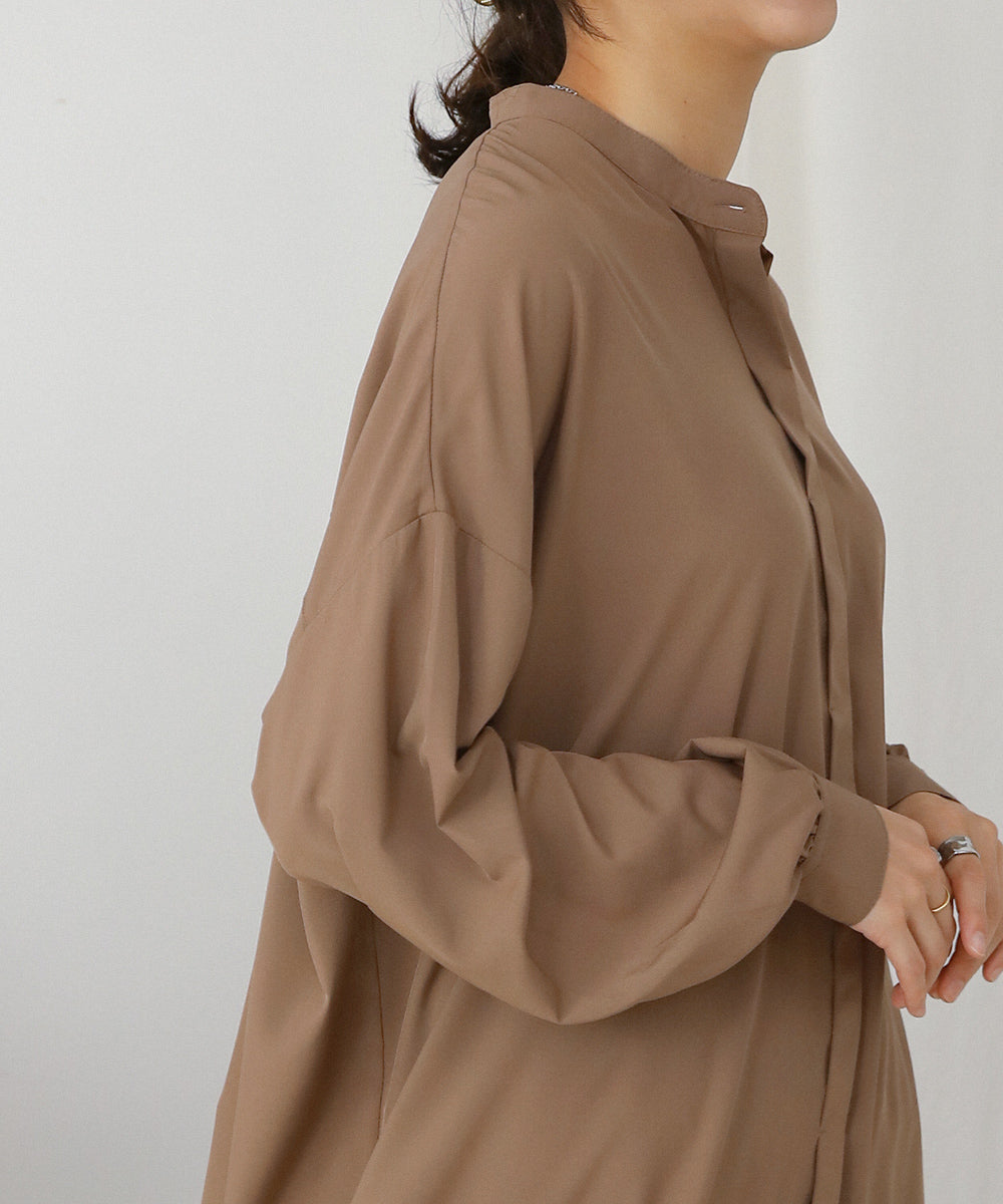 BouJeloud シルキーストレッチシャツチュニック
