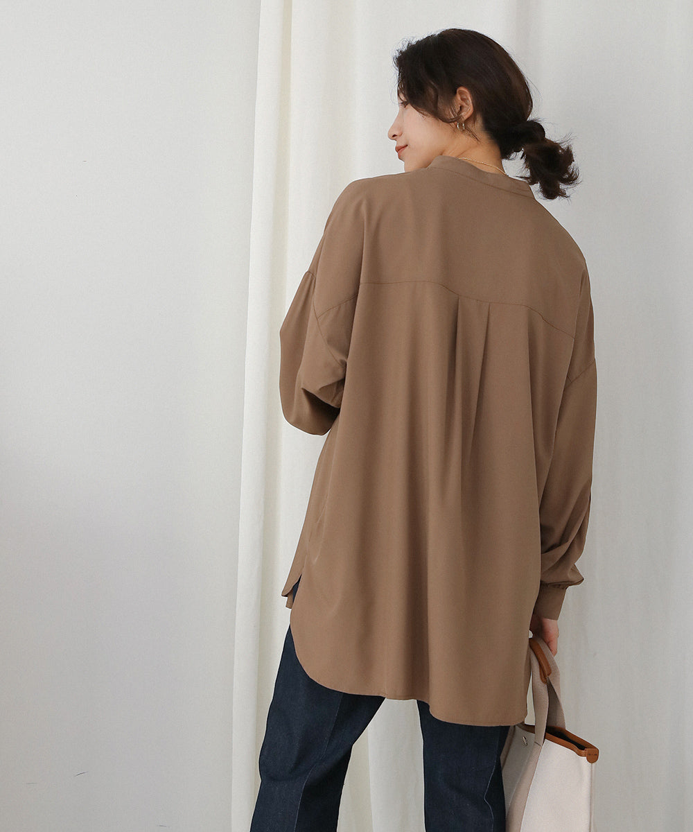 BouJeloud シルキーストレッチシャツチュニック