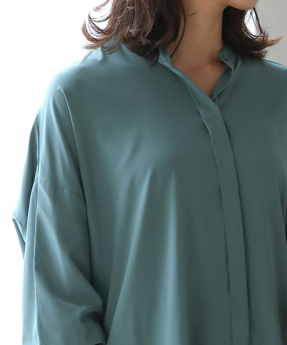 BouJeloud シルキーストレッチシャツチュニック