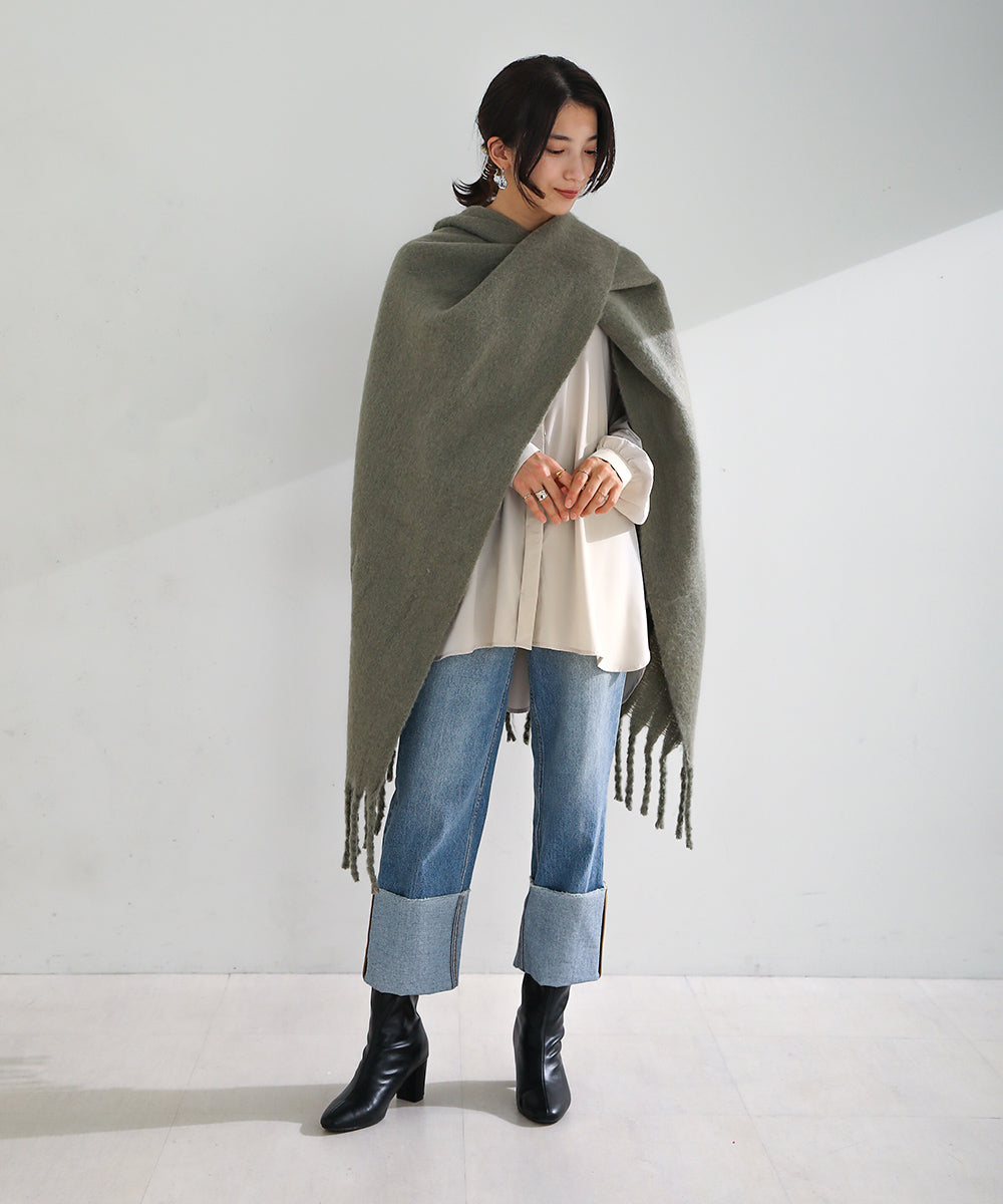 BouJeloud シルキーストレッチシャツチュニック