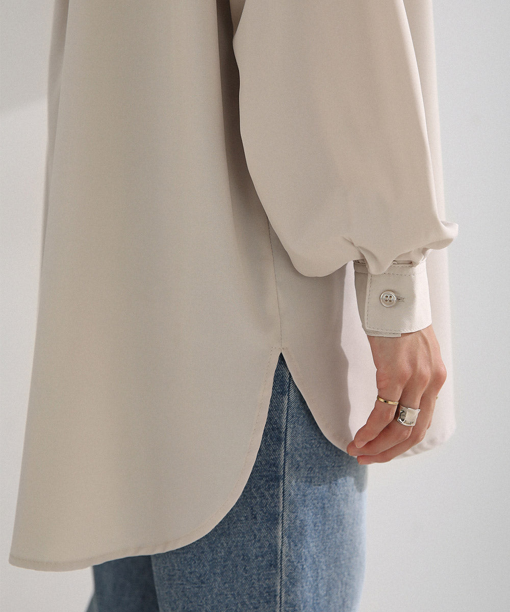 BouJeloud シルキーストレッチシャツチュニック