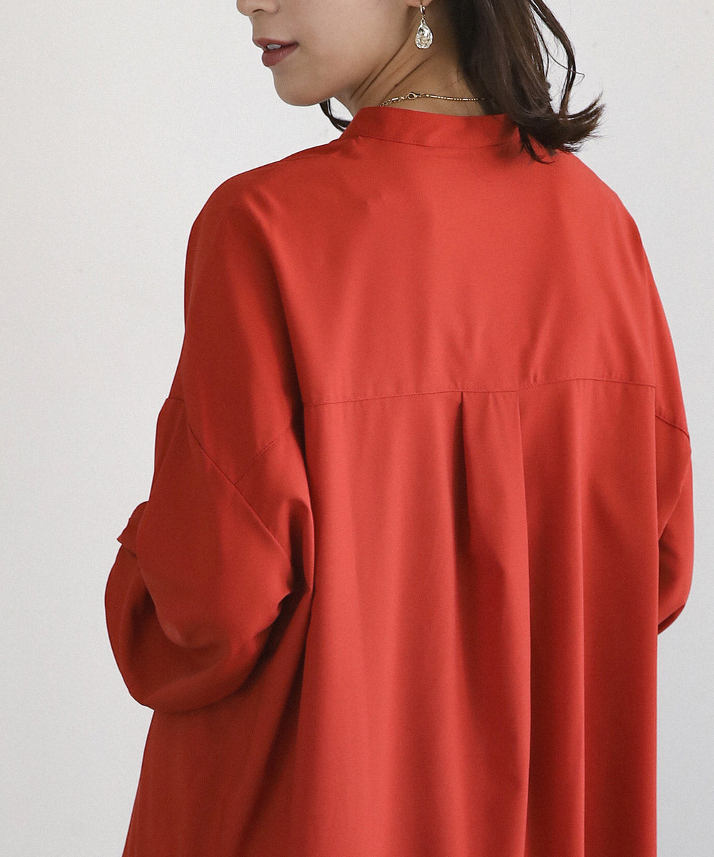 BouJeloud シルキーストレッチシャツチュニック