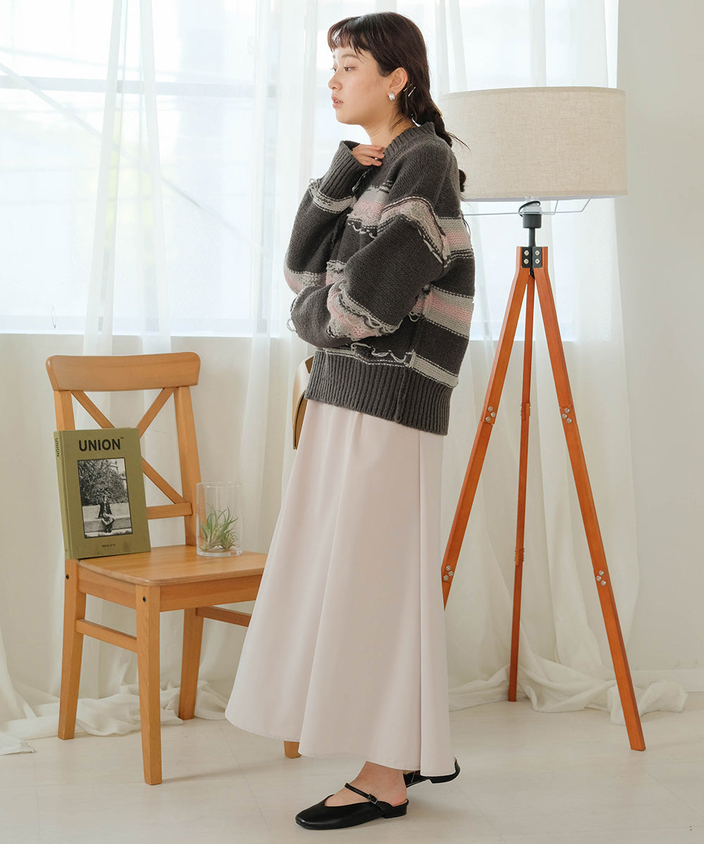 Bab ニュアンスデザインニットプルオーバー