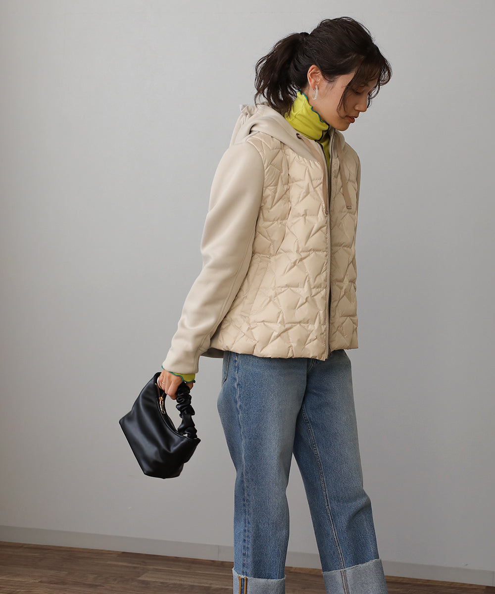 BouJeloud スターキルティングショートダウン