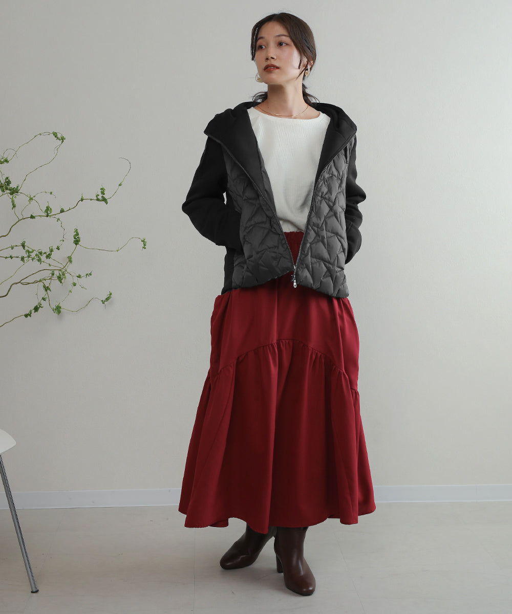 BouJeloud スターキルティングショートダウン