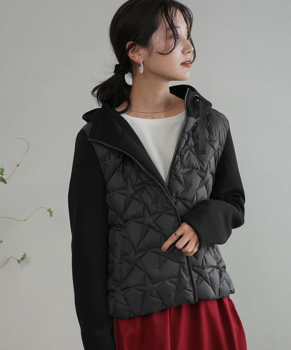 BouJeloud スターキルティングショートダウン