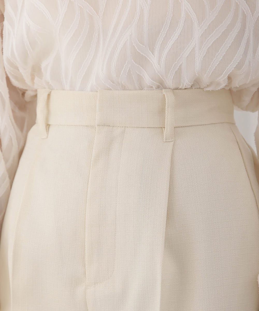 リネンライクツイードハーフパンツ