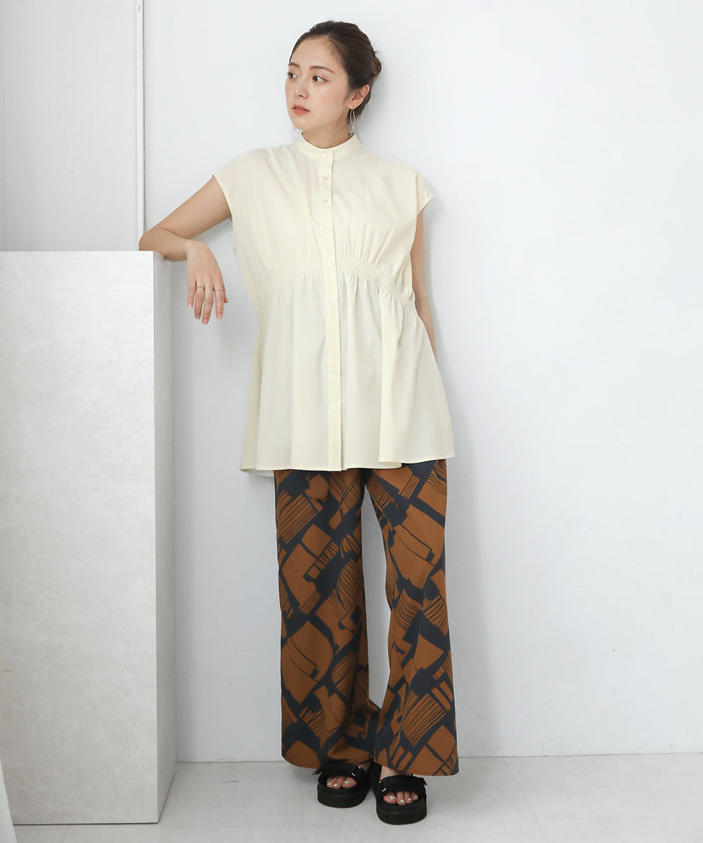 BouJeloud エステルストレッチクレープチュニック