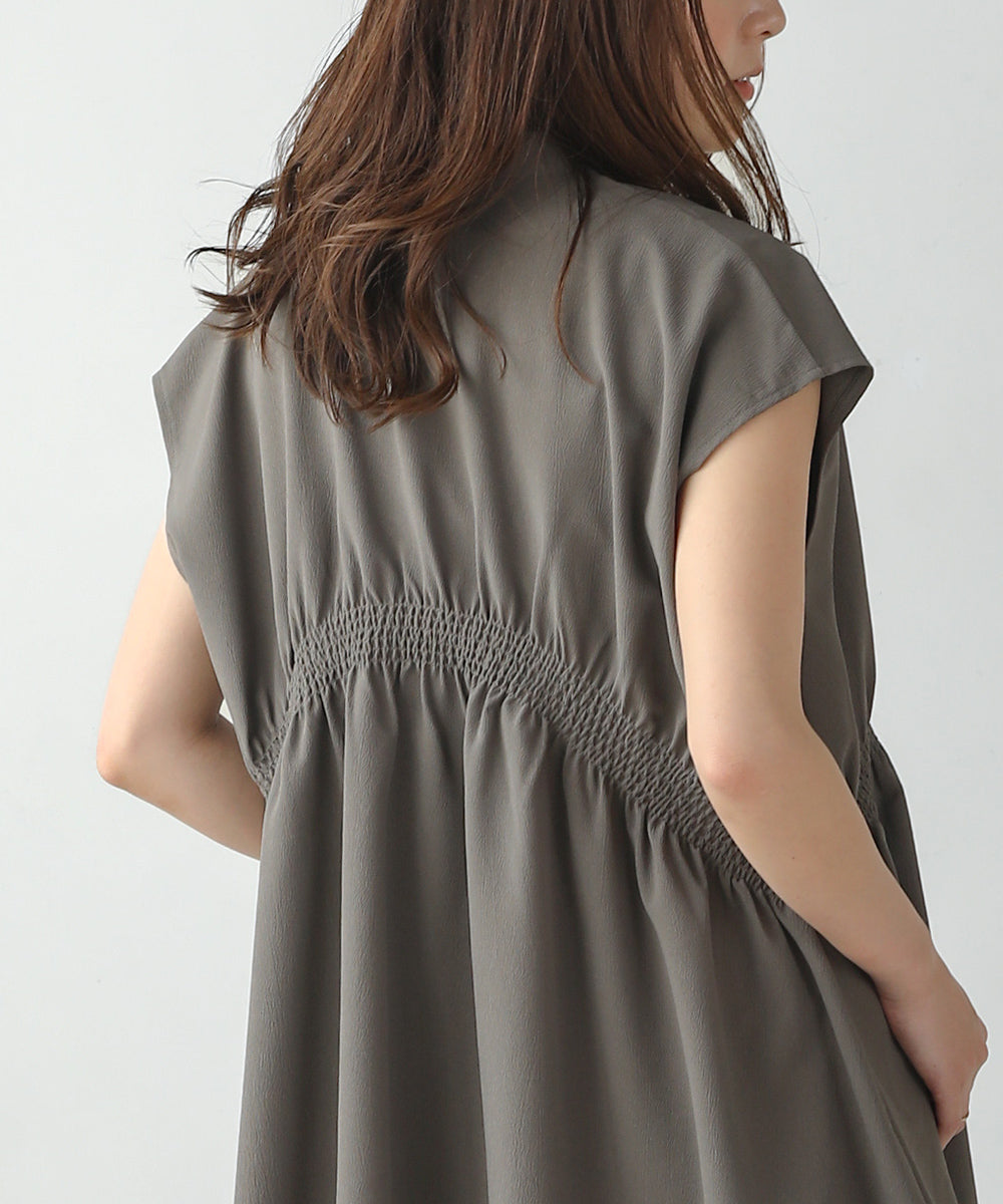 BouJeloud エステルストレッチクレープチュニック