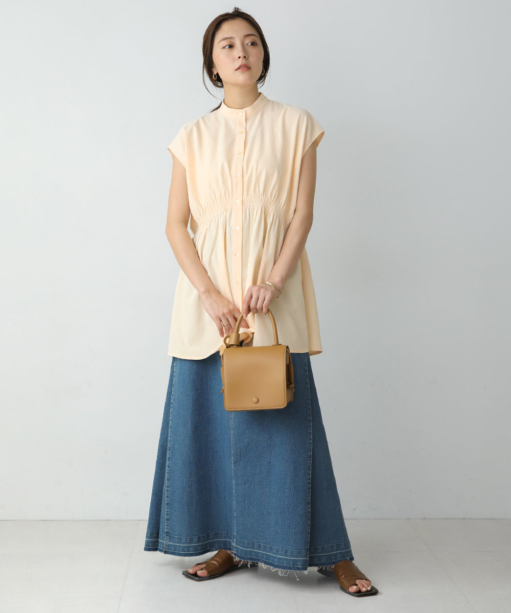 BouJeloud エステルストレッチクレープチュニック