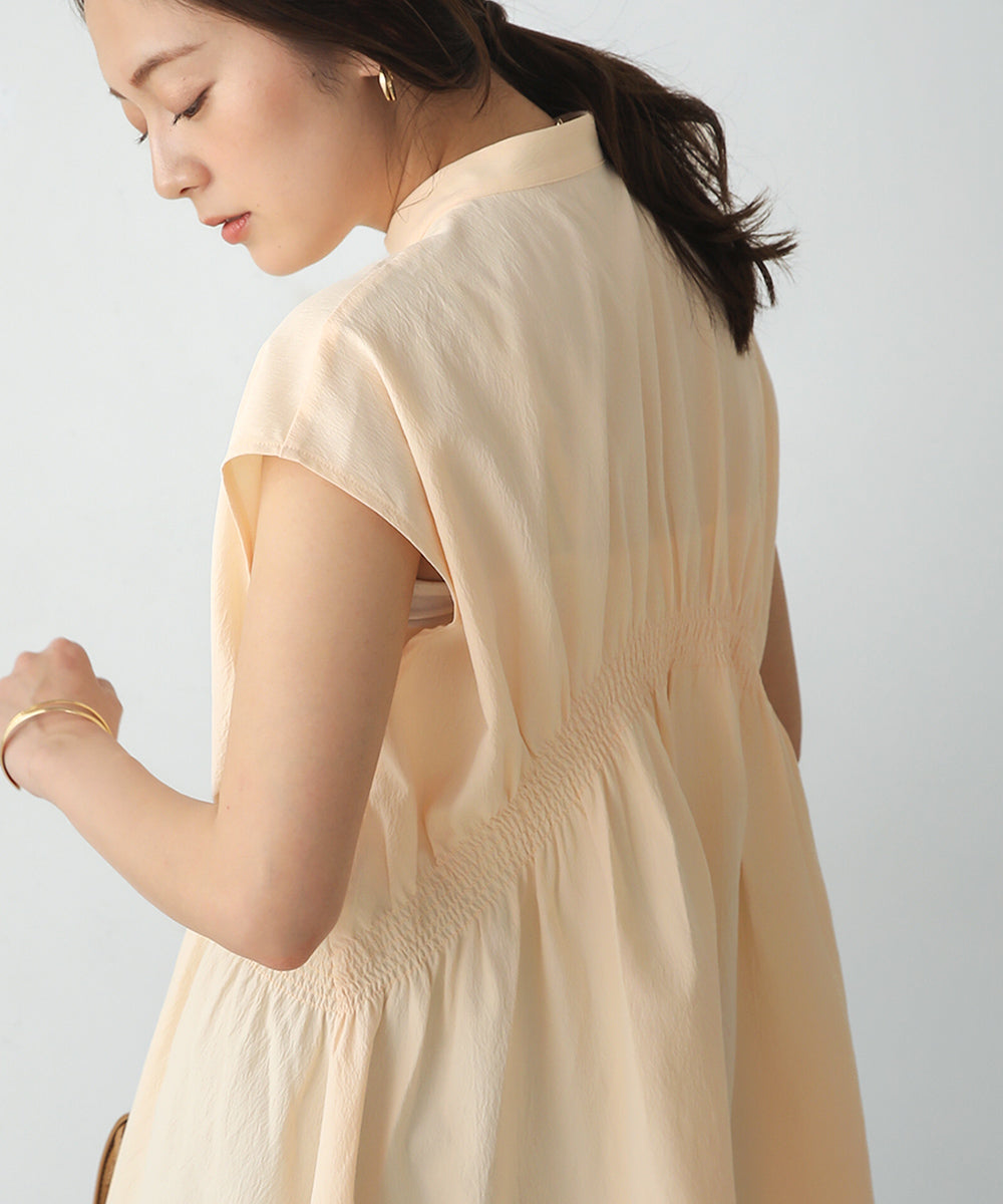 BouJeloud エステルストレッチクレープチュニック
