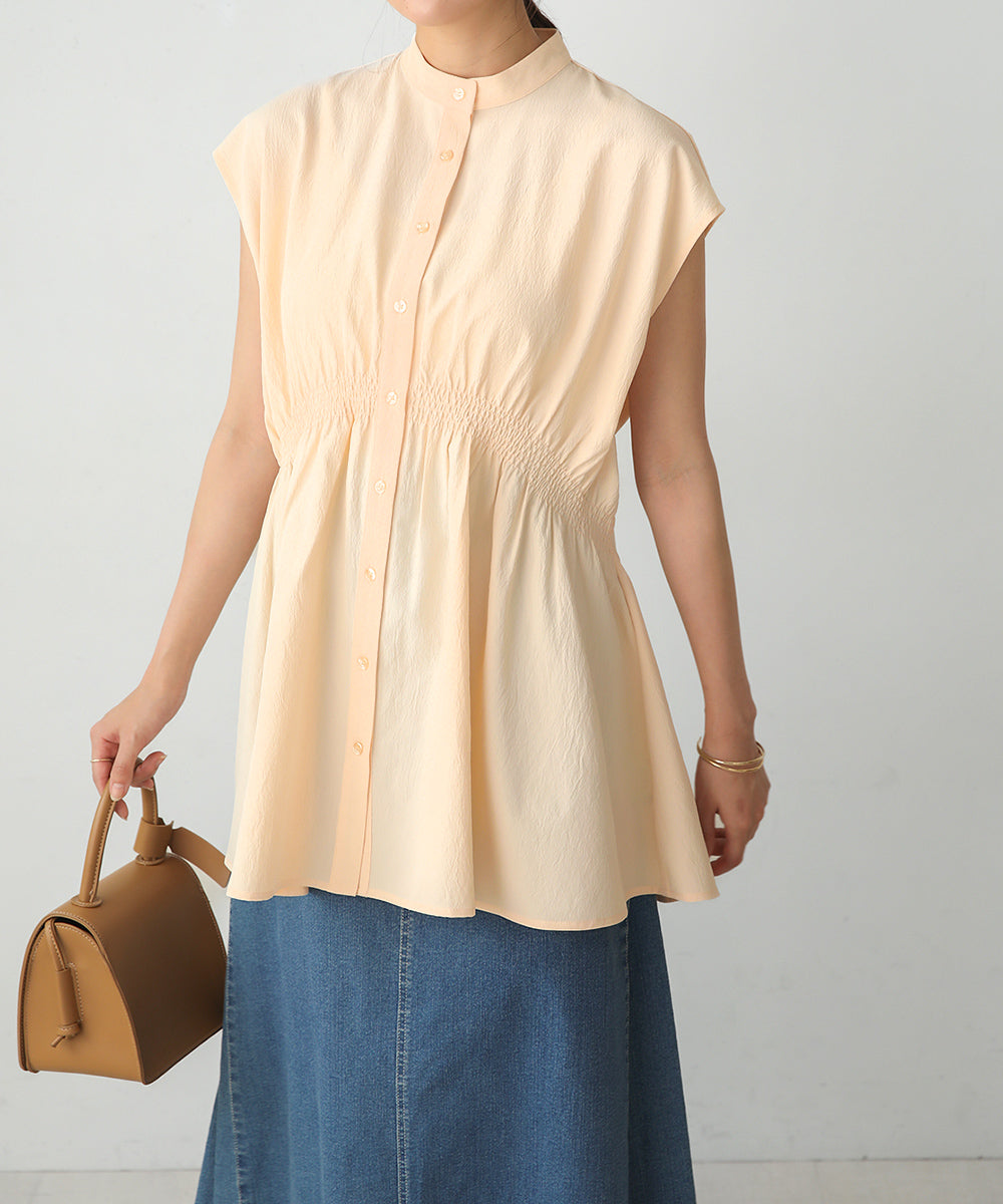 BouJeloud エステルストレッチクレープチュニック