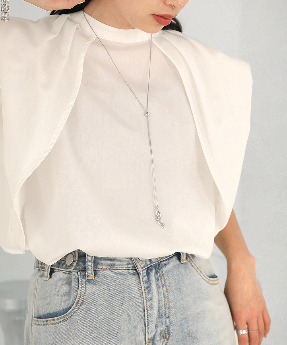 前後2WAYレイヤードブラウス