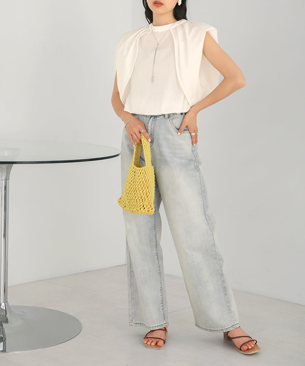 前後2WAYレイヤードブラウス