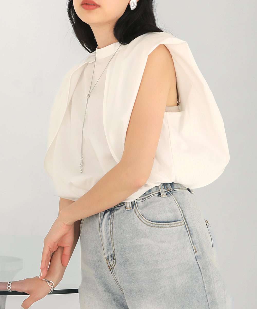 前後2WAYレイヤードブラウス