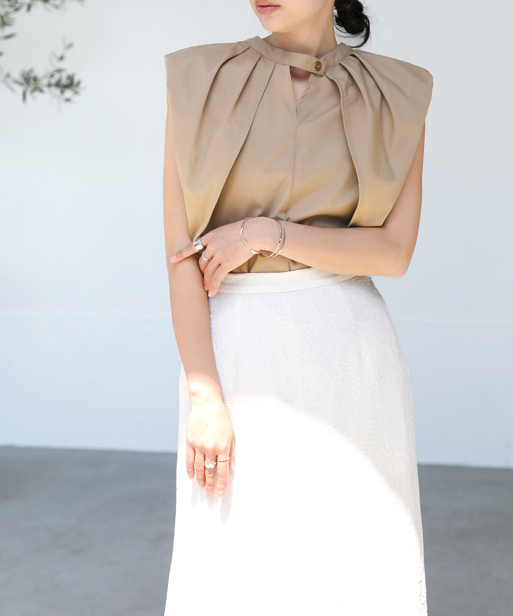 前後2WAYレイヤードブラウス