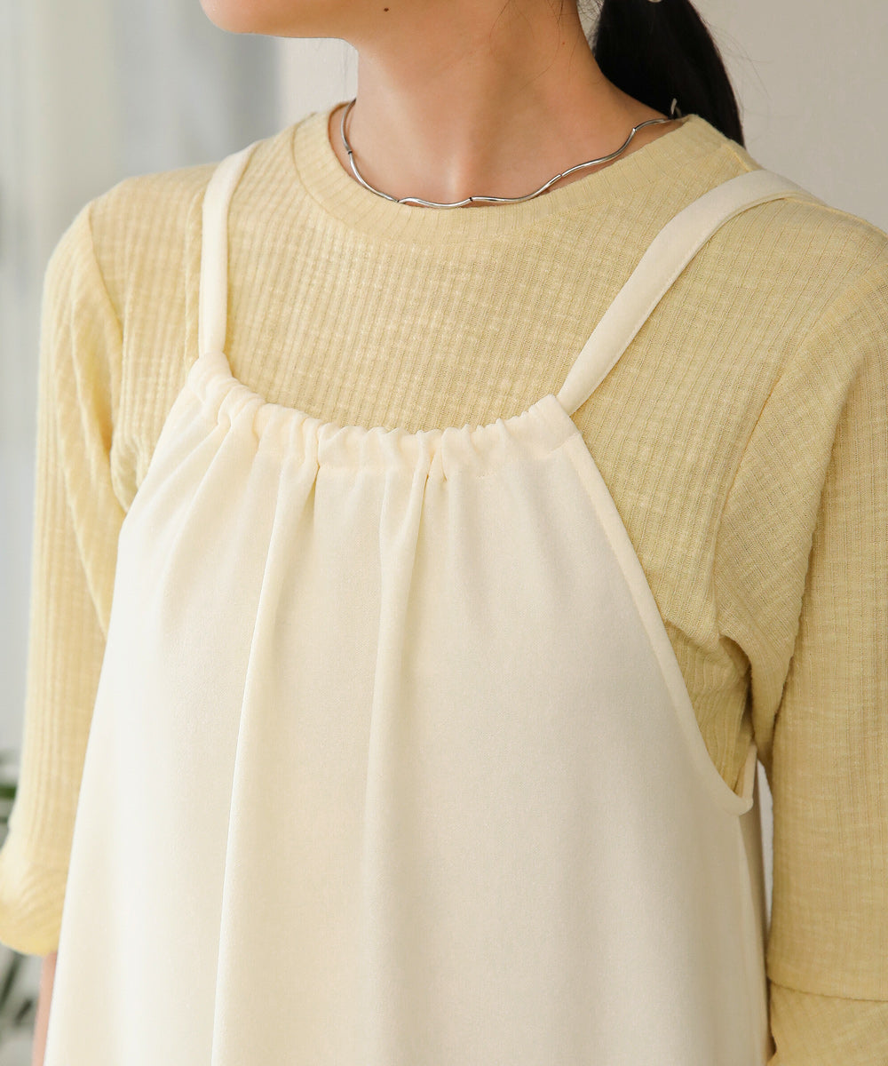 Bab ポンチホルターネックキャミワンピース