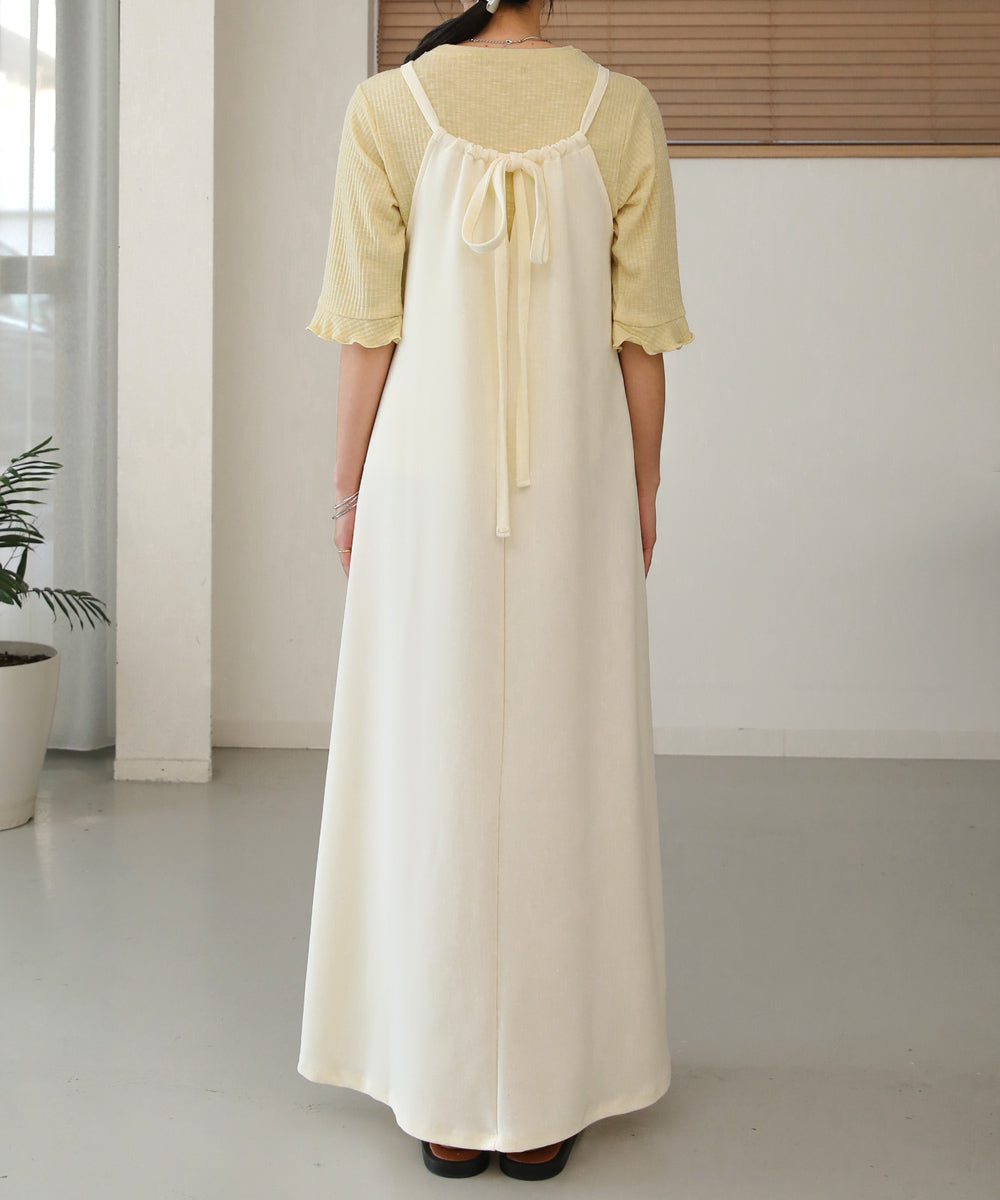 Bab ポンチホルターネックキャミワンピース