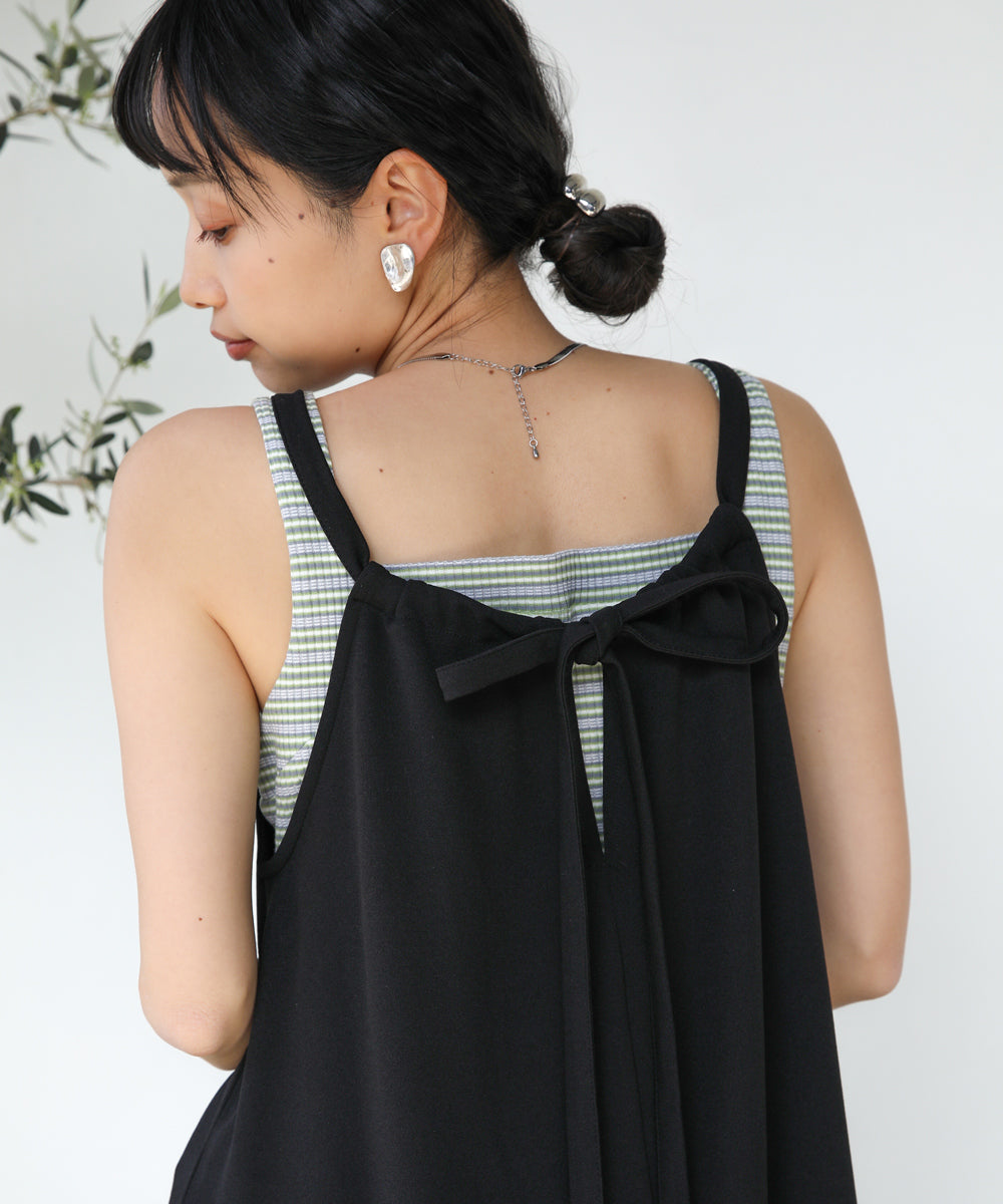 Bab ポンチホルターネックキャミワンピース