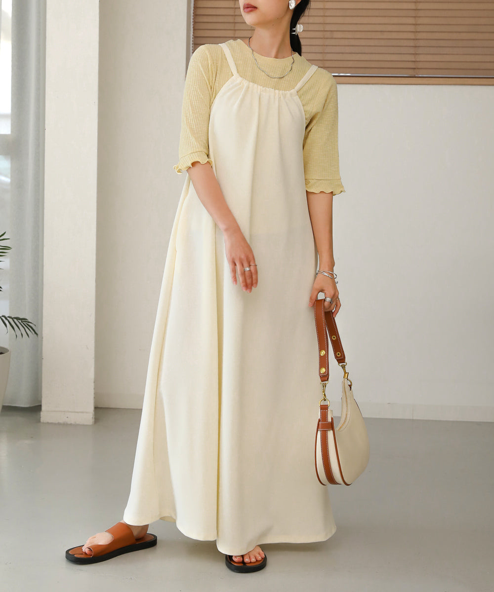 Bab ポンチホルターネックキャミワンピース