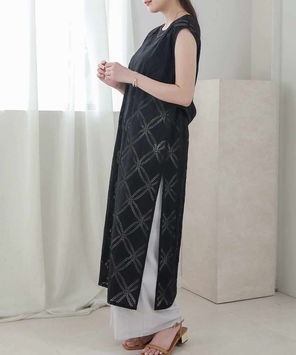 サークルレースレイヤードワンピース