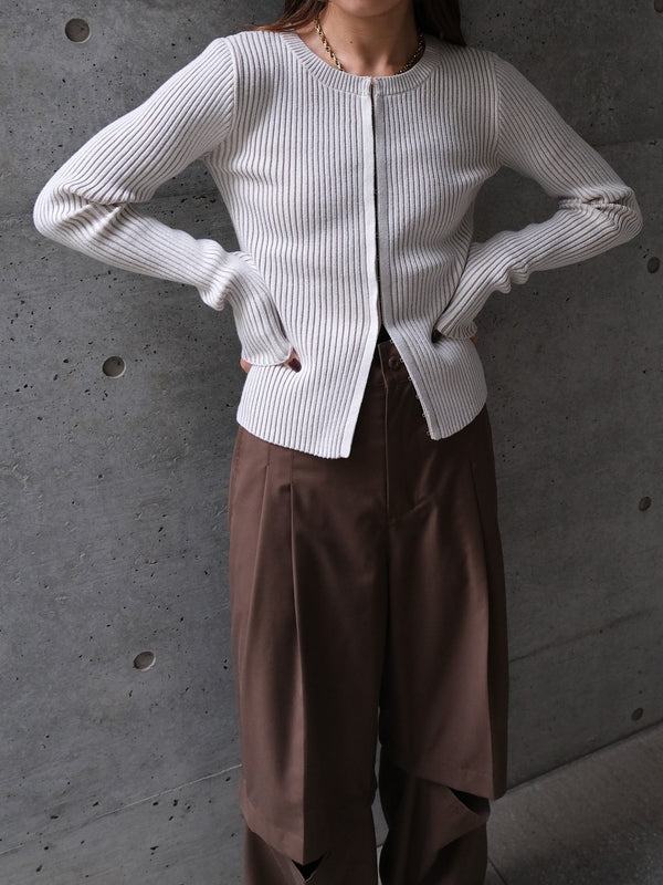 CREW NECK CARDIGAN