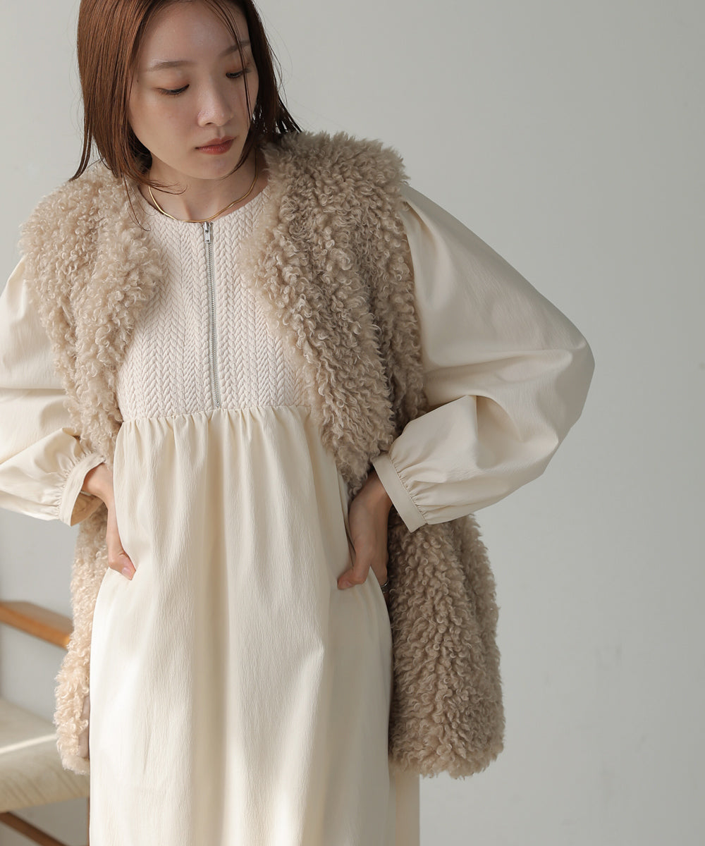 ロングプードルエコファーベスト