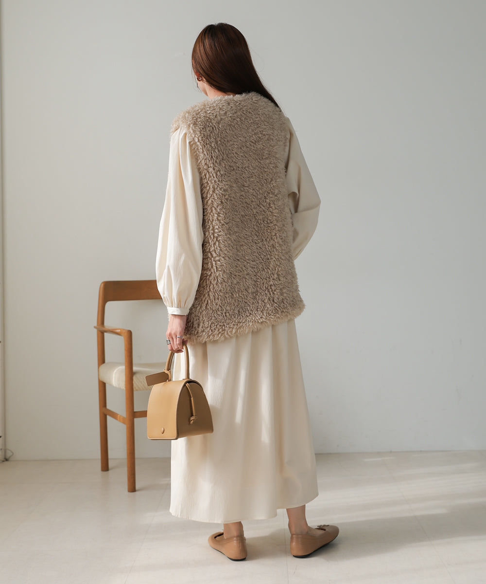 ロングプードルエコファーベスト