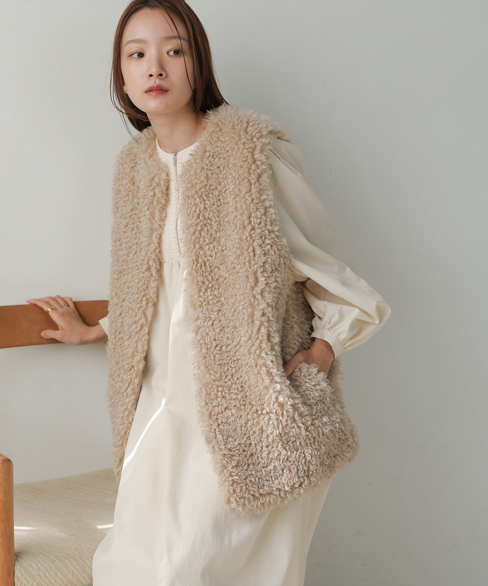 ロングプードルエコファーベスト