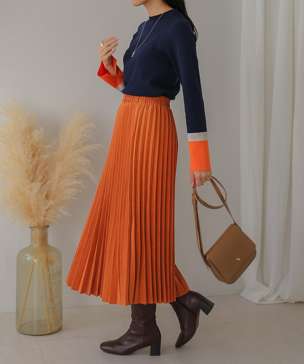 ピーチアコーディオンプリーツスカート