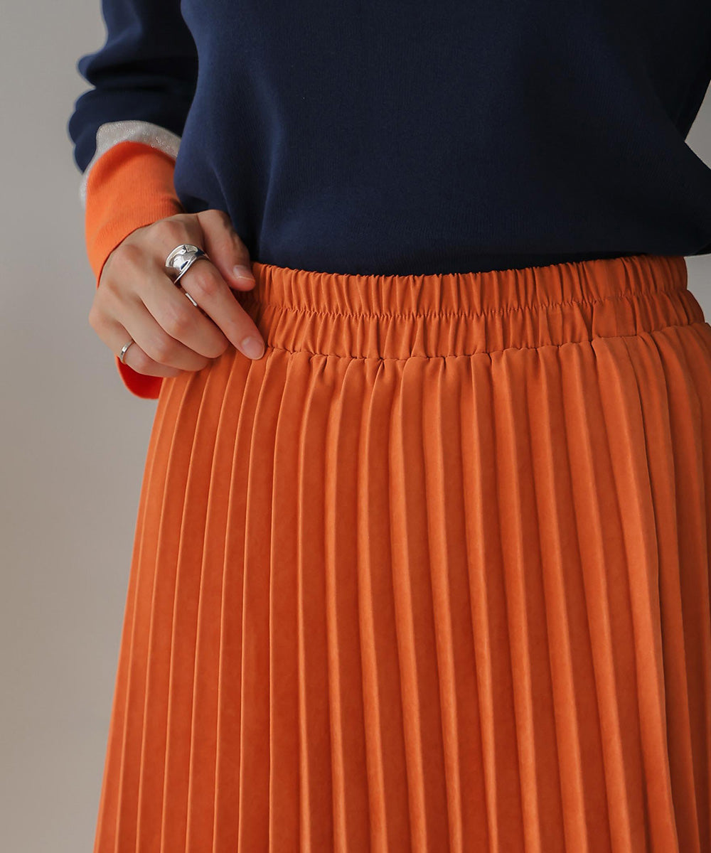 ピーチアコーディオンプリーツスカート
