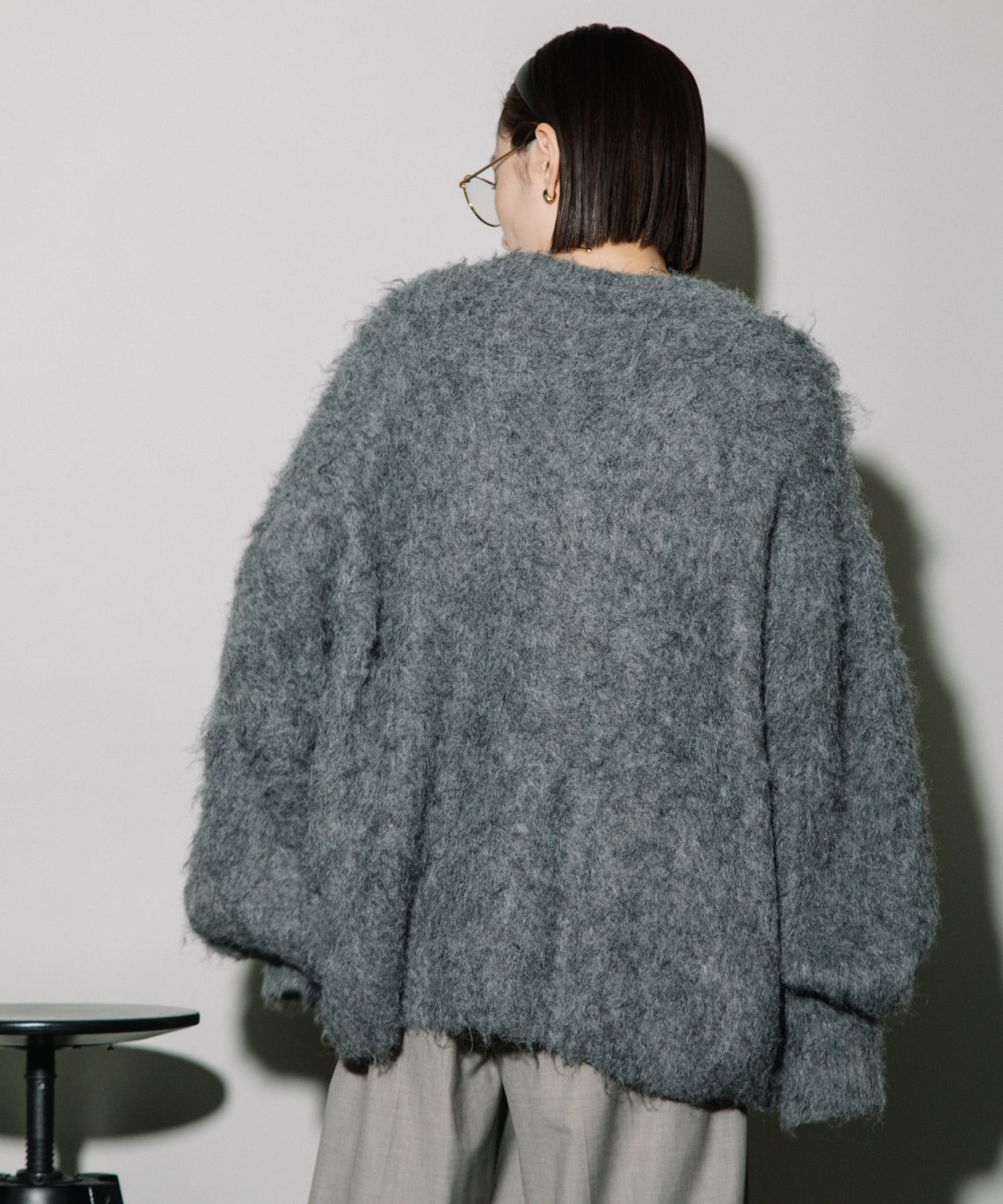 KEGAKI HALF CARDIGAN KNIT CD