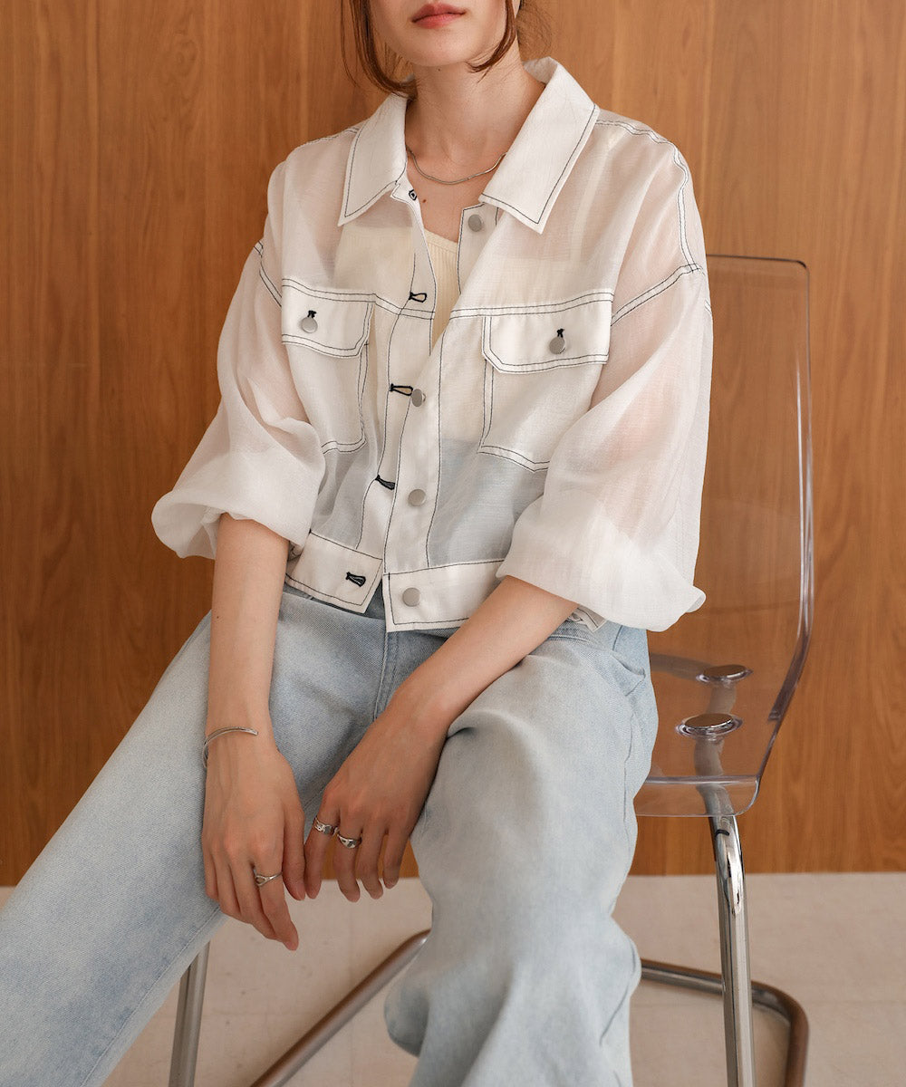 シアーシャツブルゾン
