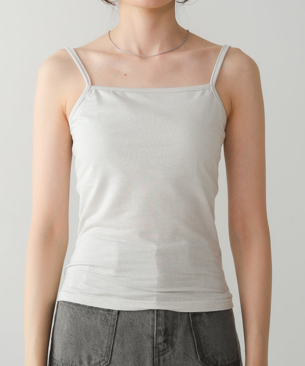 水光ラメカップ付きキャミソール