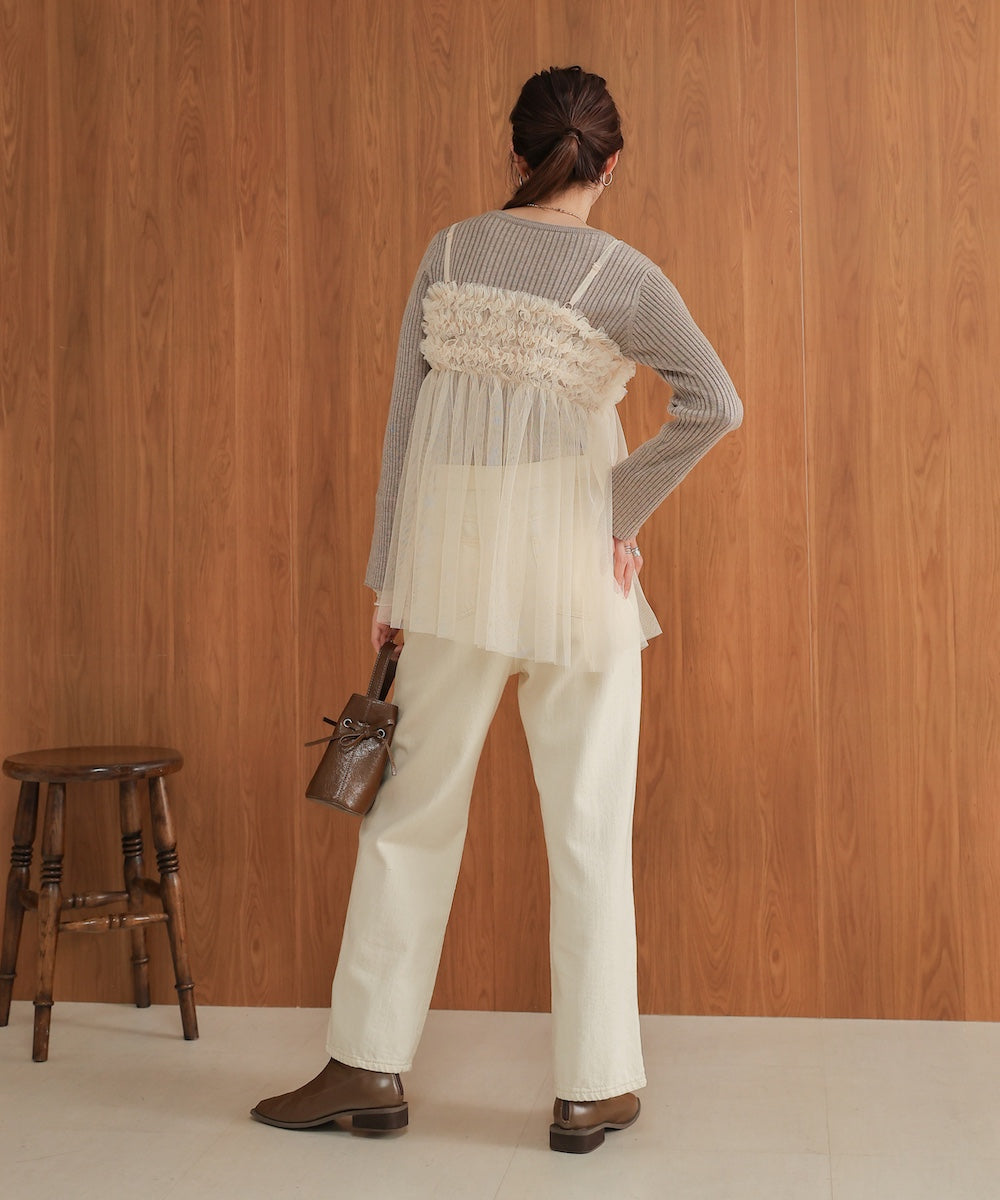 フリルチュールキャミビスチェ