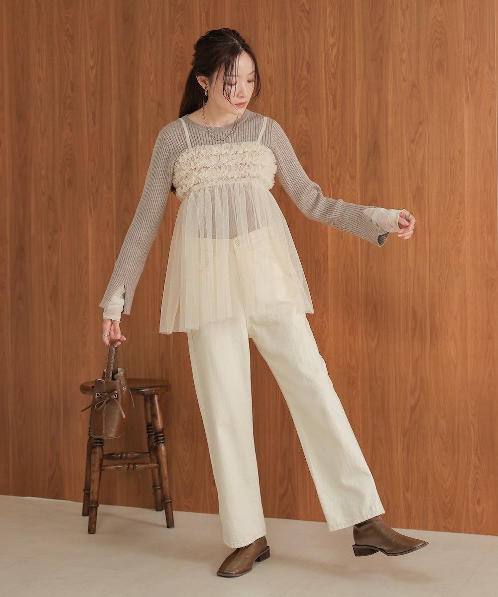 フリルチュールキャミビスチェ