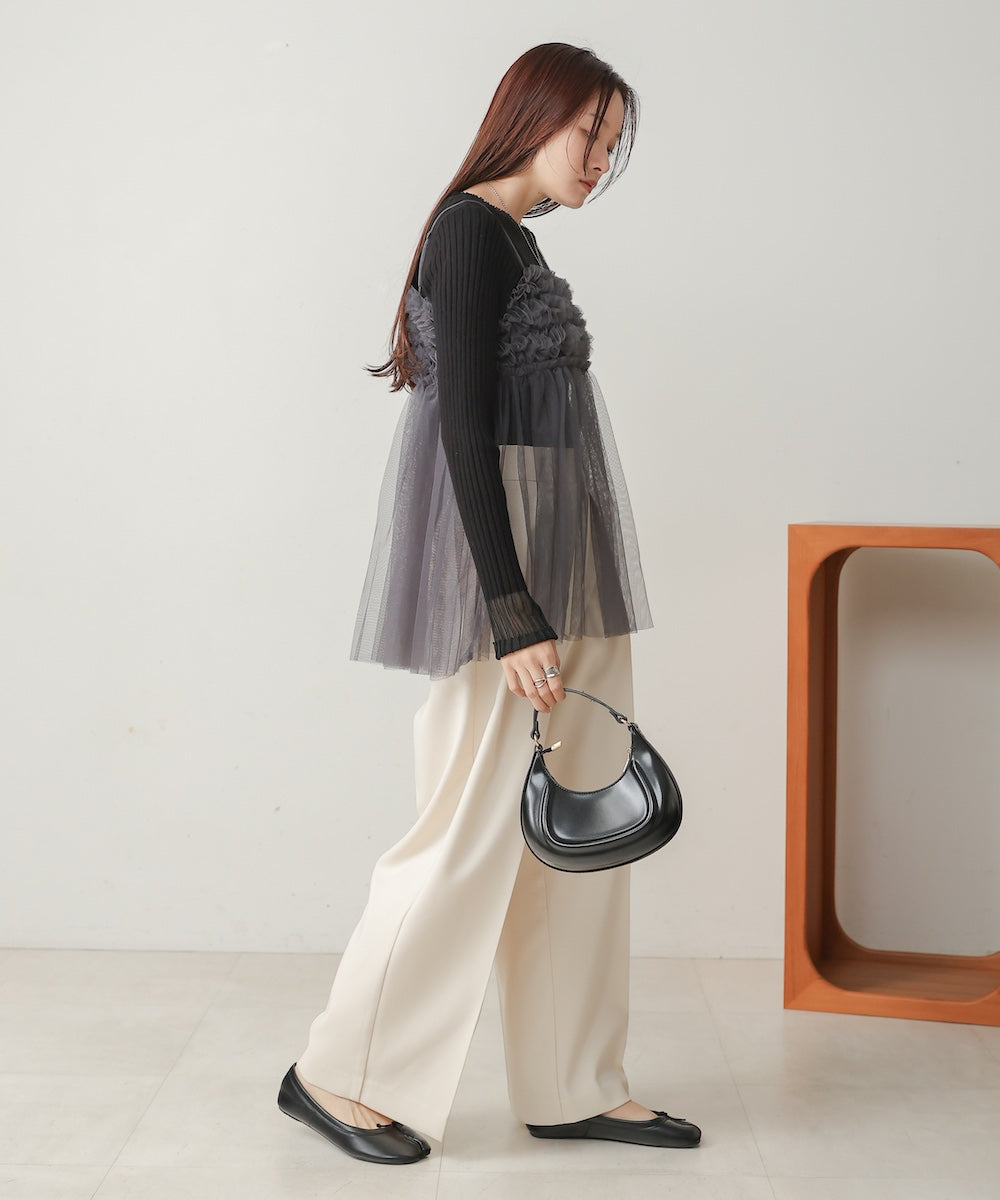 フリルチュールキャミビスチェ