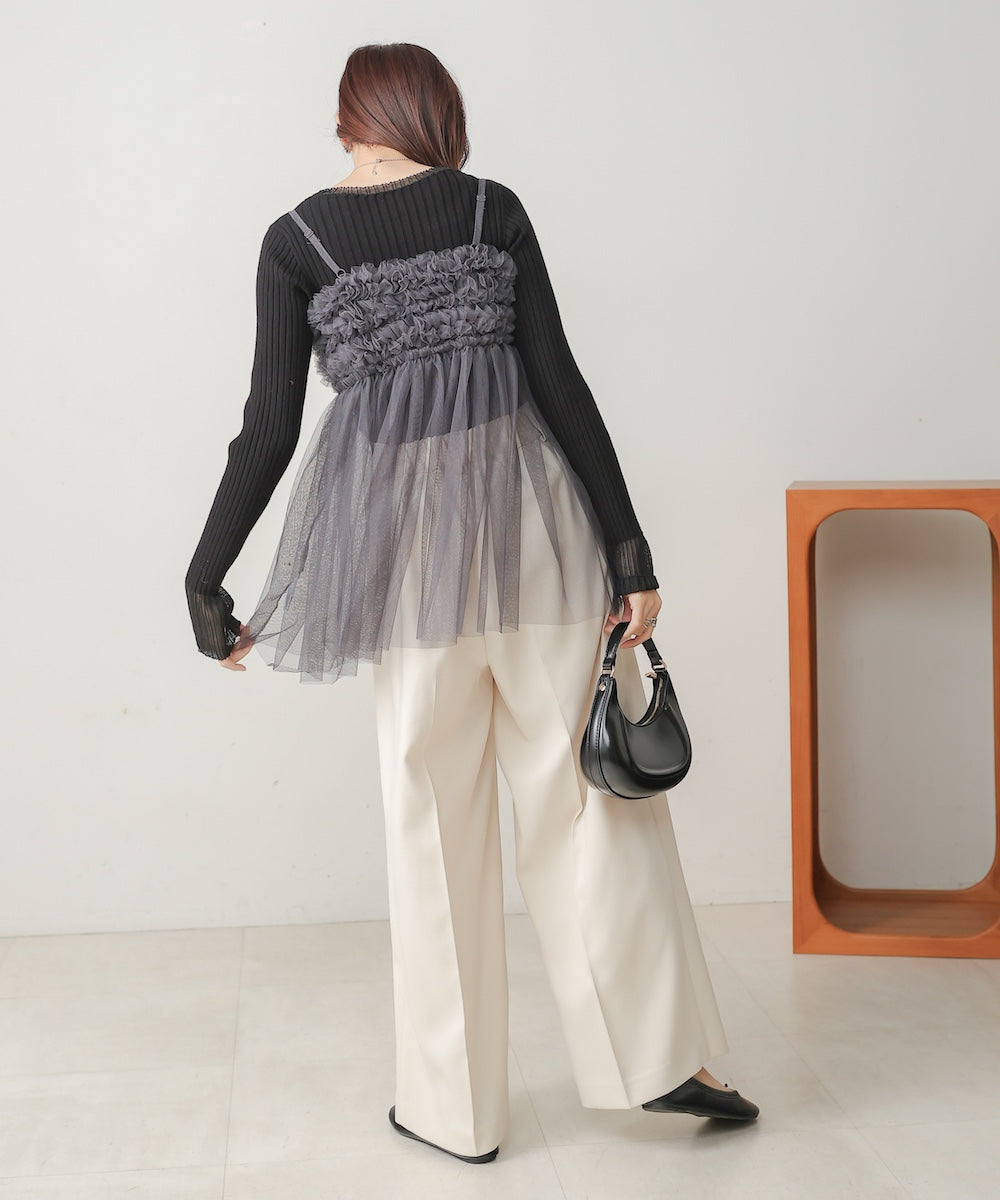 フリルチュールキャミビスチェ