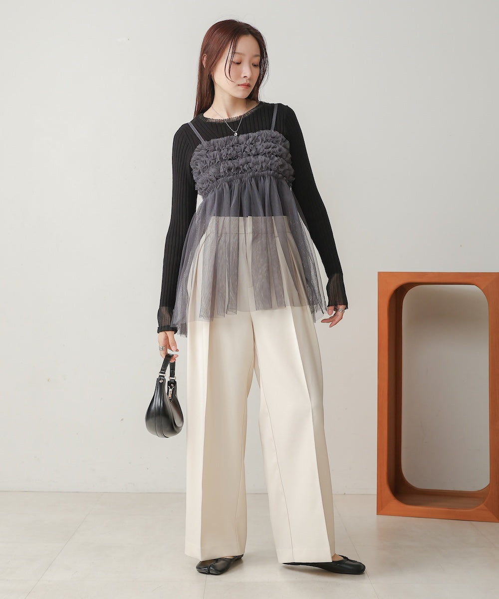 フリルチュールキャミビスチェ